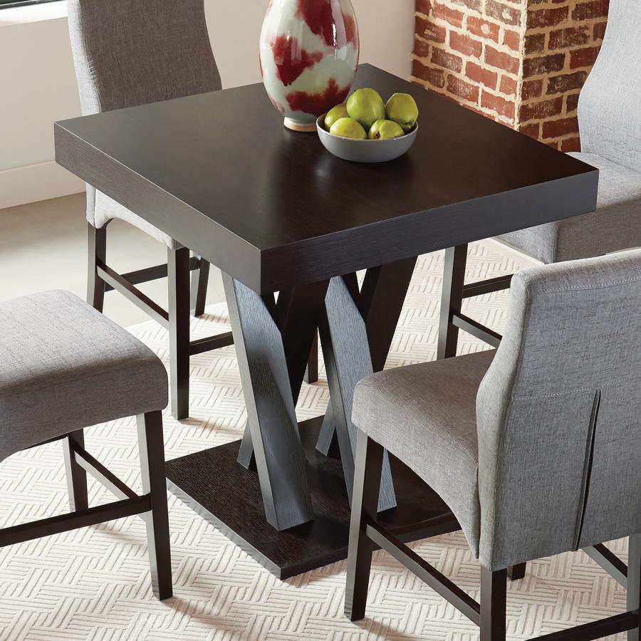 Freda Square 36-inch Counter Height Dining Table Cappuccino