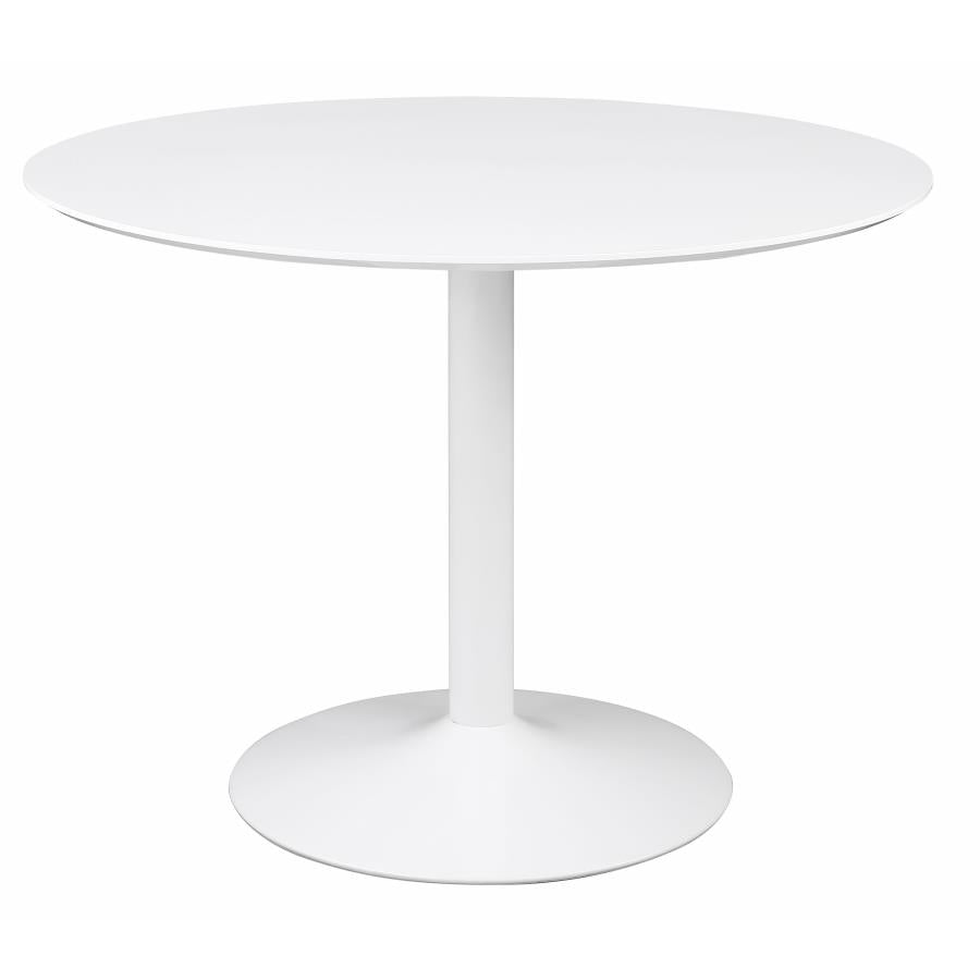 Lowry 5-piece Round Dining Table Set White and Black