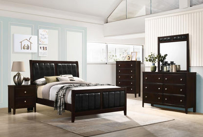 Carlton Wood Panel Bed Cappuccino