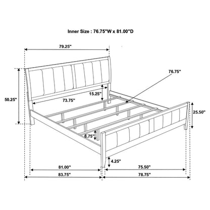 Carlton Wood Panel Bed Cappuccino