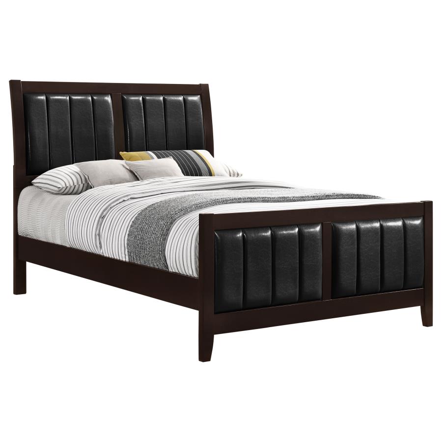 Carlton Wood Panel Bed Cappuccino