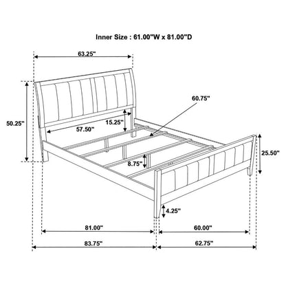 Carlton Wood Panel Bed Cappuccino