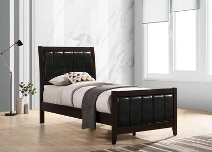 Carlton Wood Panel Bed Cappuccino