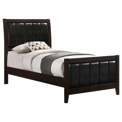 Carlton Wood Panel Bed Cappuccino