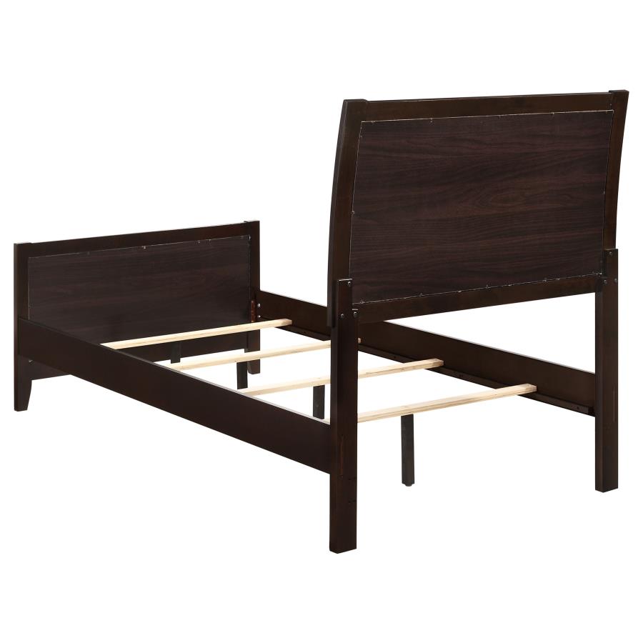 Carlton Wood Panel Bed Cappuccino