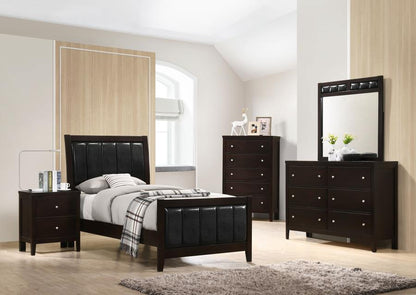 Carlton Wood Panel Bed Cappuccino