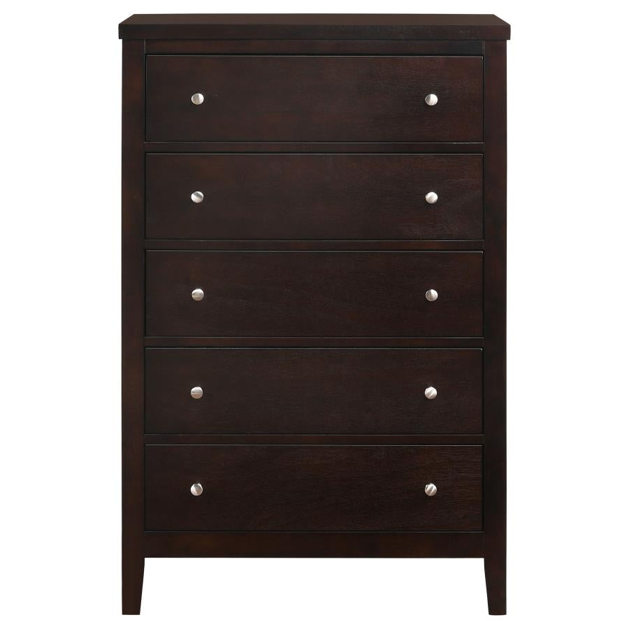 Carlton 5-drawer Bedroom Chest Cappuccino