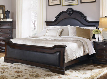 Cambridge Wood Panel Bed Cappuccino