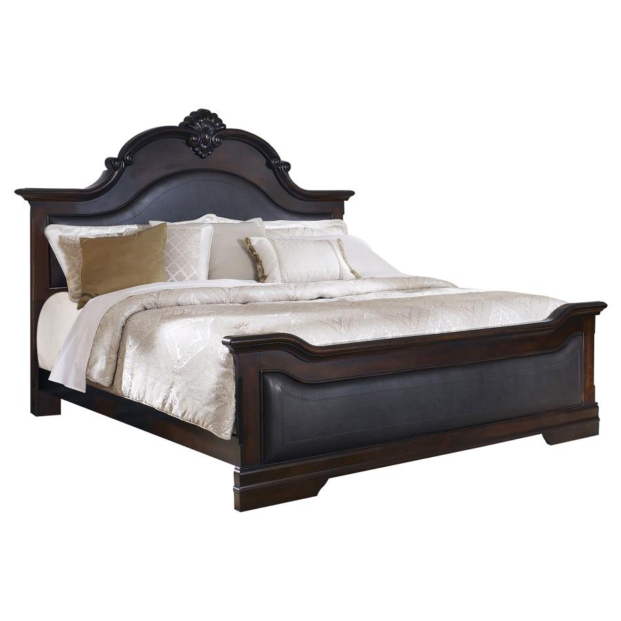 Cambridge Wood Panel Bed Cappuccino