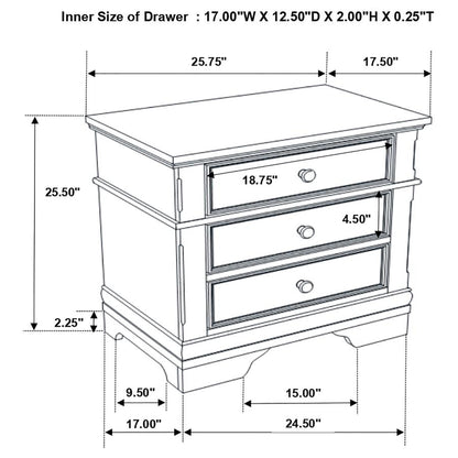 Cambridge Carved Bedroom Set Cappuccino