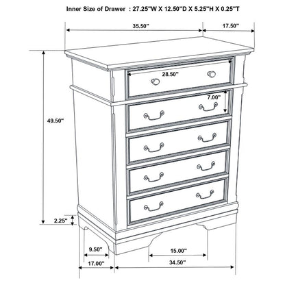 Cambridge Carved Bedroom Set Cappuccino