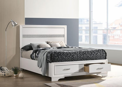 Miranda Panel Bed Wood Storage