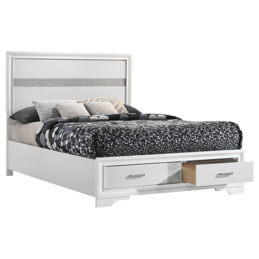 Miranda Panel Bed Wood Storage