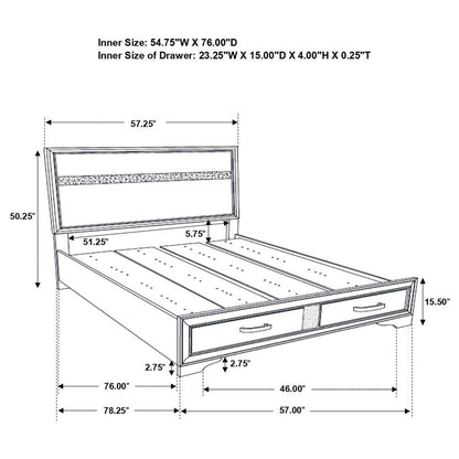 Miranda Panel Bed Wood Storage