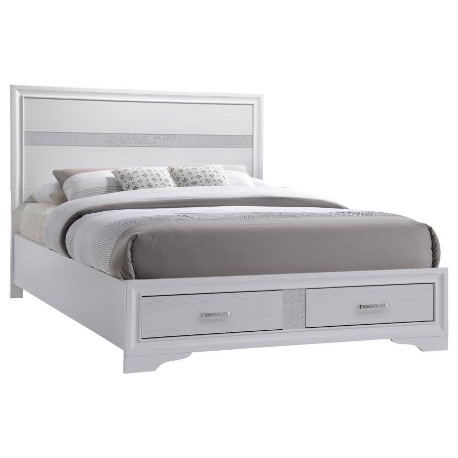 Miranda Panel Bed Wood Storage