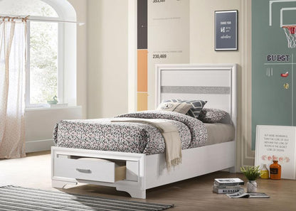 Miranda Panel Bed Wood Storage