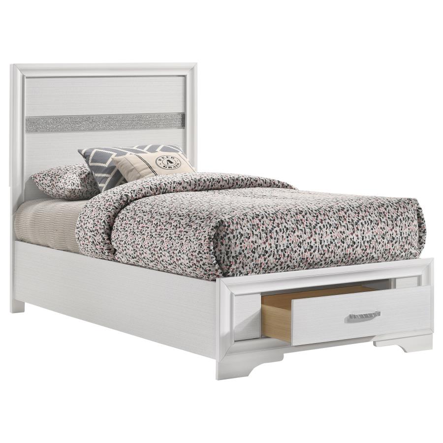 Miranda Panel Bed Wood Storage