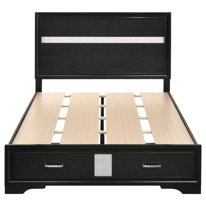 Miranda Panel Bed Wood Storage