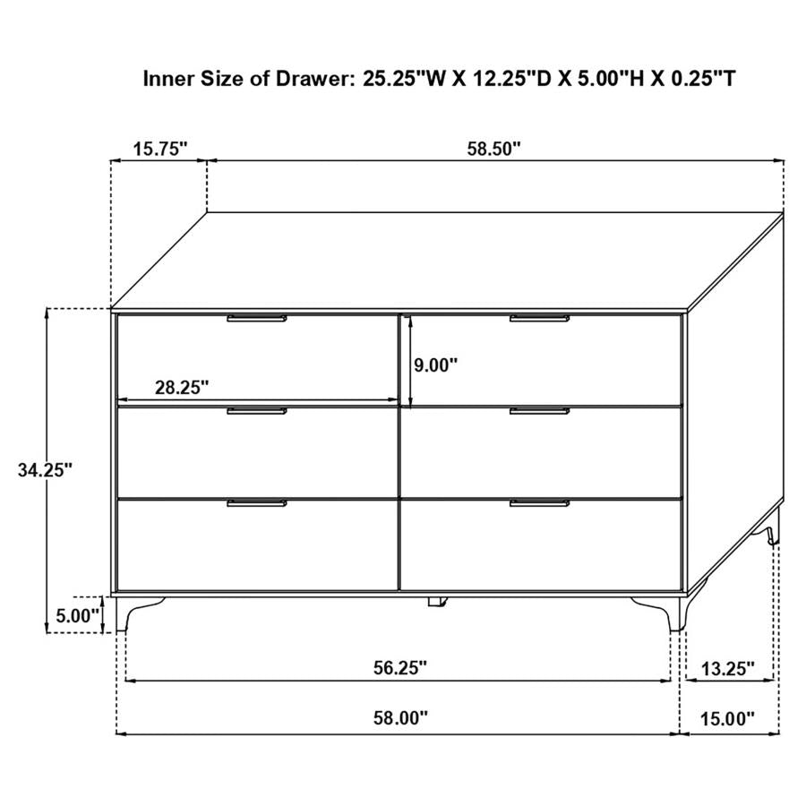 Kendall 6-drawer Dresser