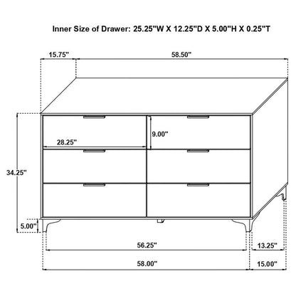 Kendall 6-drawer Dresser