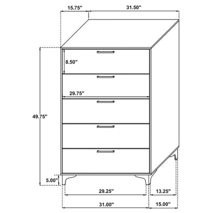 Kendall 5-Drawer Bedroom Chest