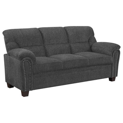 Clementine Upholstered Padded Arm Sofa Grey