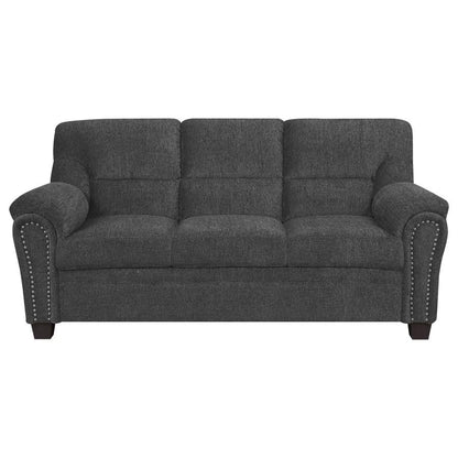 Clementine Upholstered Padded Arm Sofa Grey