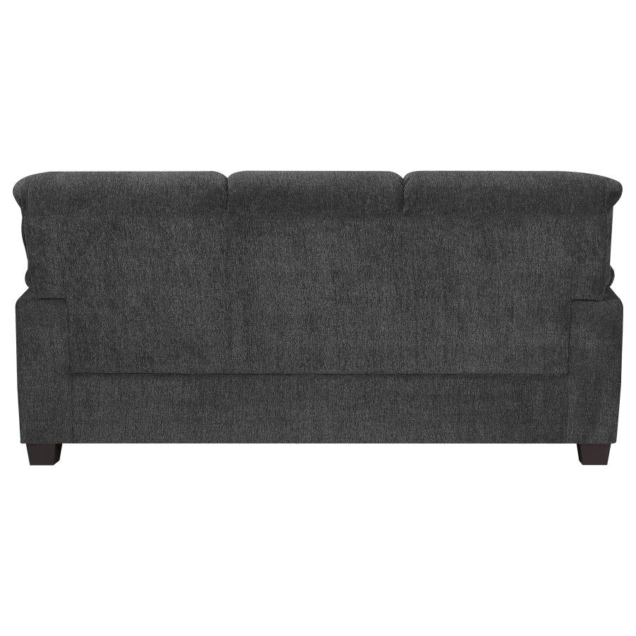 Clementine Upholstered Padded Arm Sofa Grey