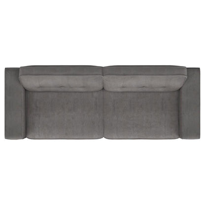 Deerhurst 2-piece Upholstered Track Arm Sofa Set Charcoal