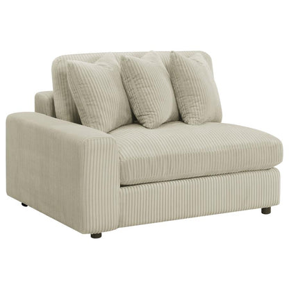 3-Piece Blaine Upholstered Reversible Chaise Sectional Sofa Sand