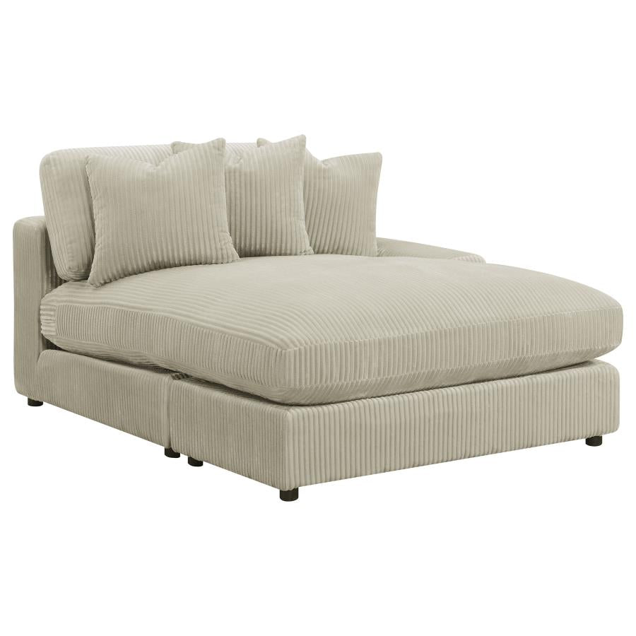 3-Piece Blaine Upholstered Reversible Chaise Sectional Sofa Sand