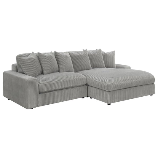 2-Piece Blaine Upholstered Reversible Chaise Sectional Sofa