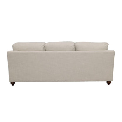 Glenn Upholstered English Arm Sofa Light Grey and Grey Accent Pillows