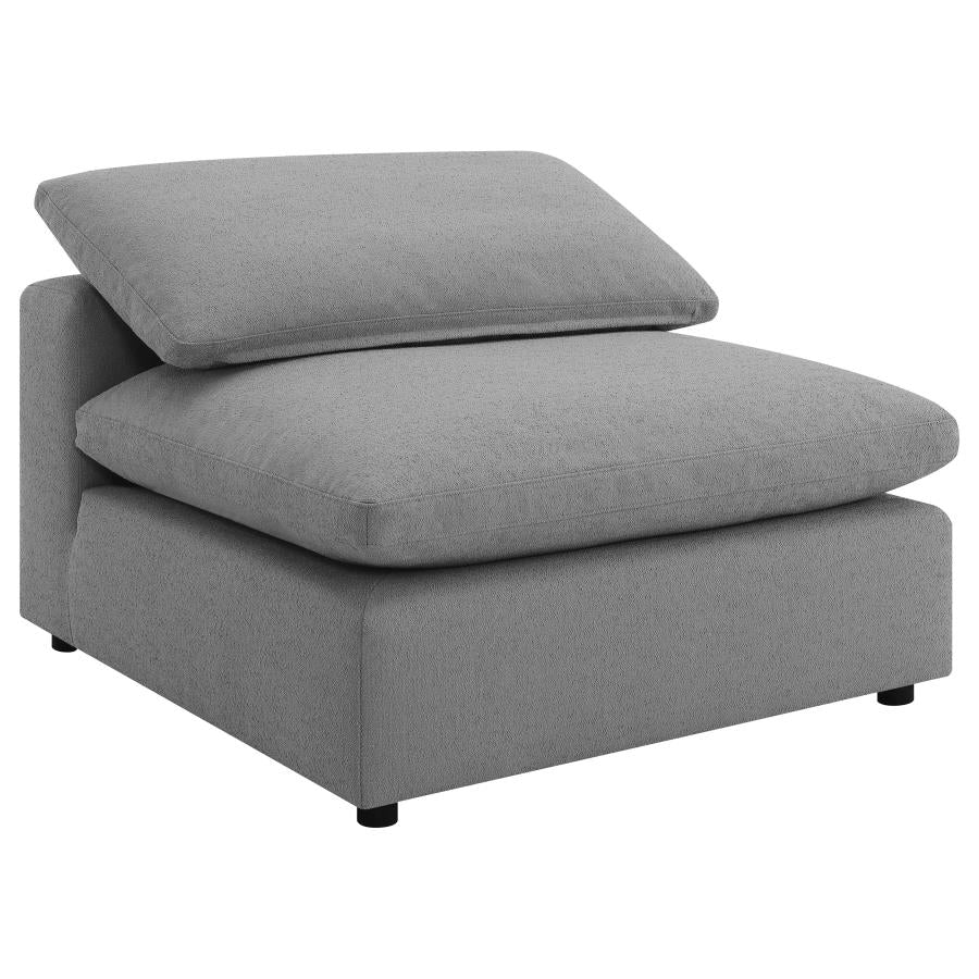 Raleigh Cloud Couch 6-piece Boucle Upholstered Modular Sectional Grey