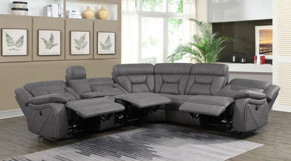 Higgins Power Reclining Sectional Sofa Grey