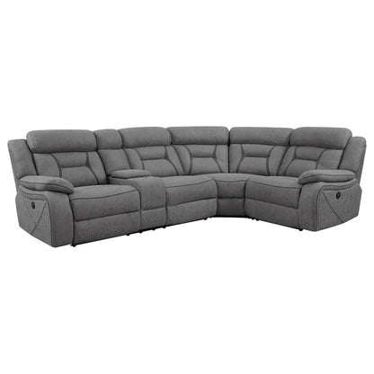 Higgins Power Reclining Sectional Sofa Grey