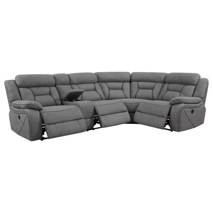 Higgins Power Reclining Sectional Sofa Grey