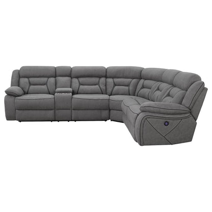 Higgins Power Reclining Sectional Sofa Grey