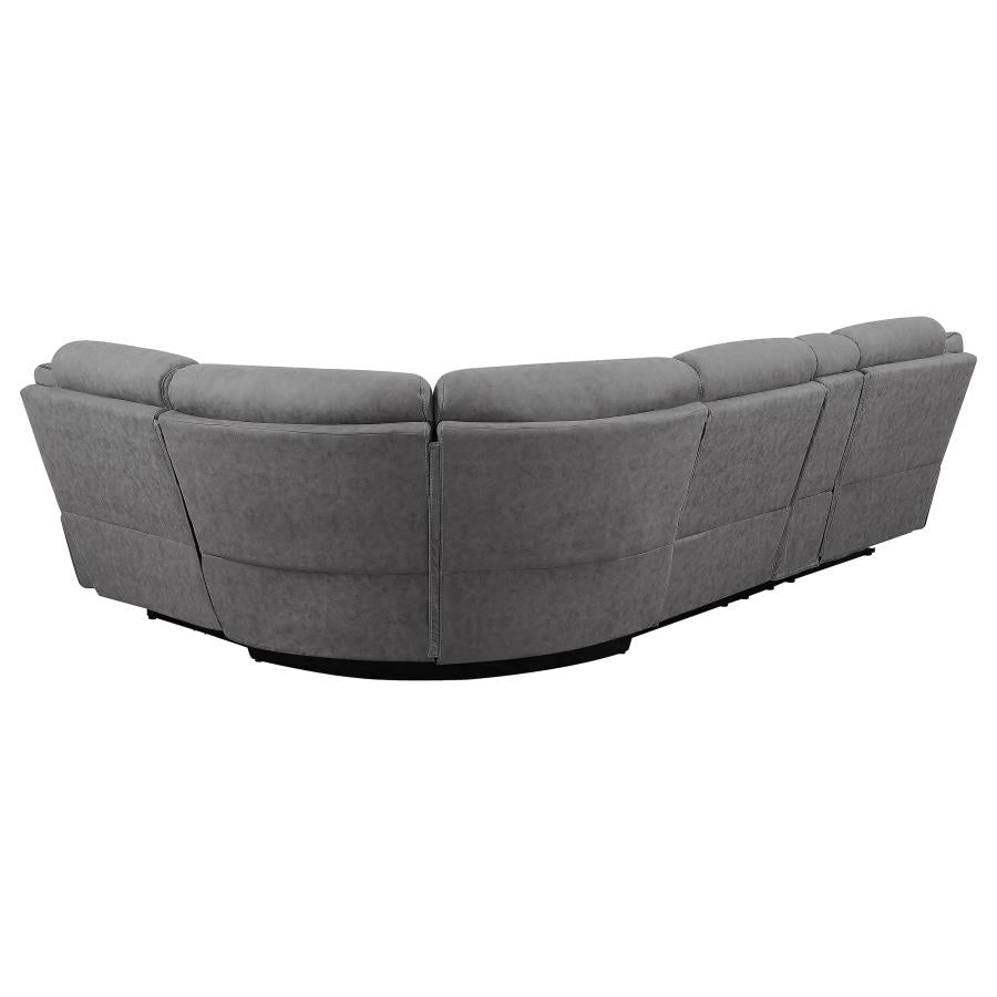 Higgins Power Reclining Sectional Sofa Grey