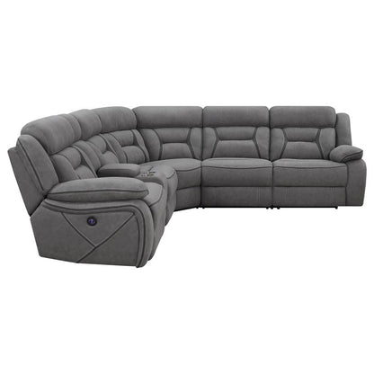 Higgins Power Reclining Sectional Sofa Grey