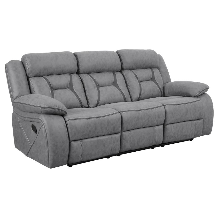 Higgins Motion Reclining Sofa Grey