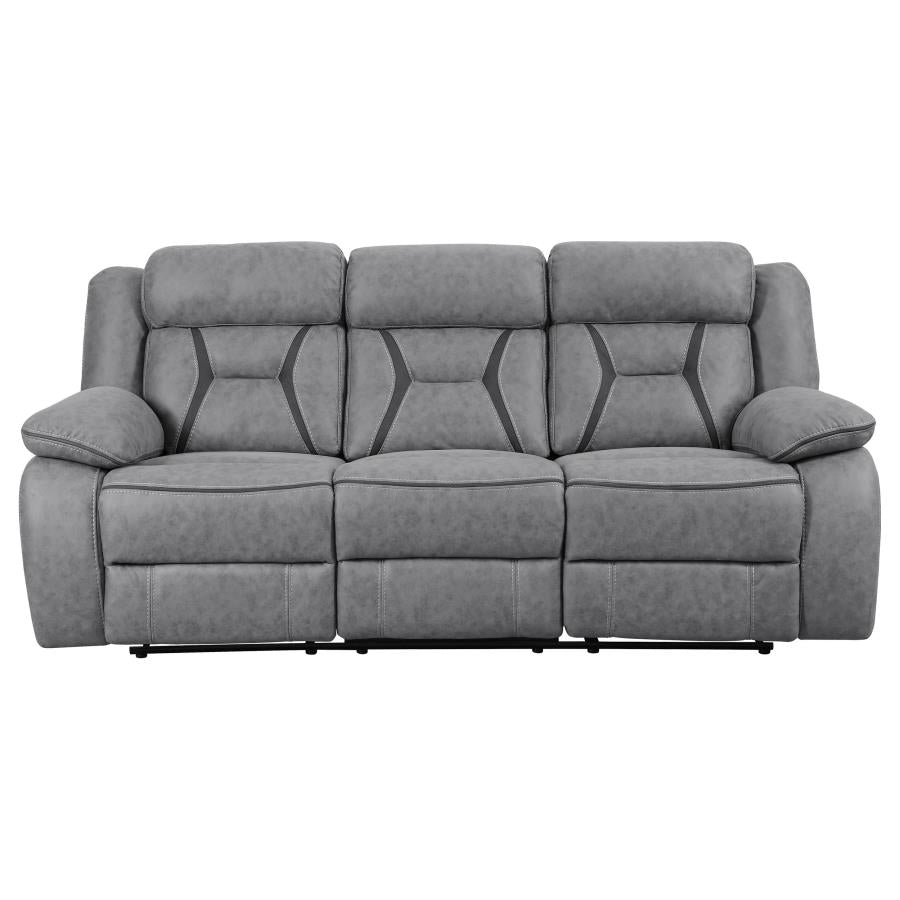 Higgins Motion Reclining Sofa Grey