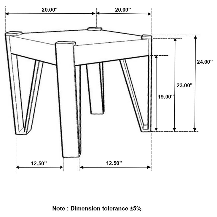 Winston Square Wood Top Side End Table Natural