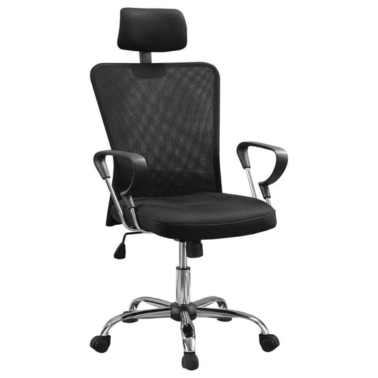 Stark Upholstered Adjustable Mesh Office Desk Chair Black