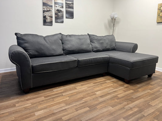 Gray Sectional Sofa L-Shaped Bob’s Furniture